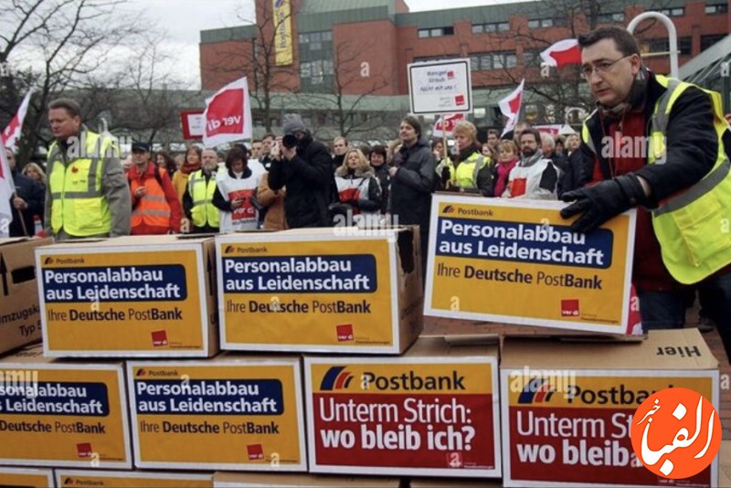 اعتصاب-کارکنان-پست-بانک-آلمان-در-اعتراض-به-دستمزد