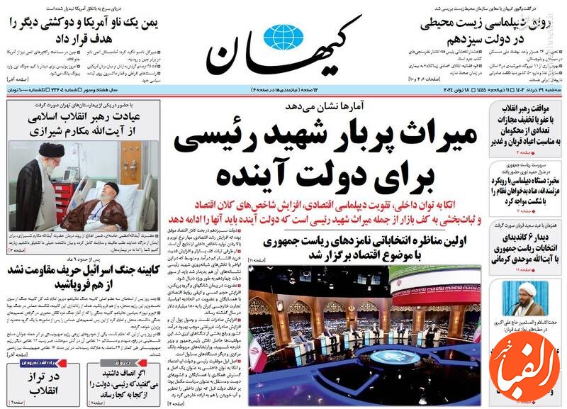 صفحه-نخست-روزنامه-های-سه-شنبه-۲۹-خرداد-1403